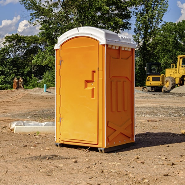 can i customize the exterior of the portable restrooms with my event logo or branding in Orangeville